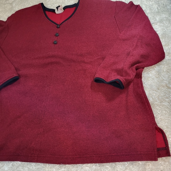 Teddi Women's Blouse Career Top, Burgundy/ Wine, Size 3X - Picture 2 of 9